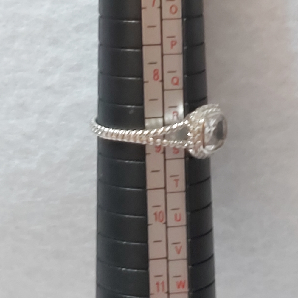 Charmed Aroma Rhodium Plated Rope Ring - Picture 3 of 8